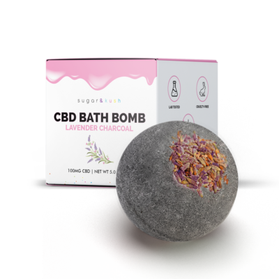 Sugar & Kush Lavender Charcoal Bath Bomb