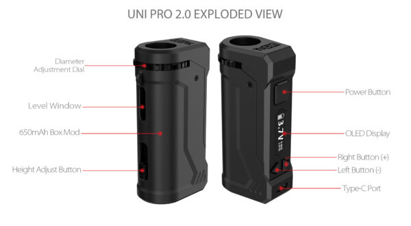 Yocan UNI Pro 2.0 - Universal Cartridge Vaporizer
