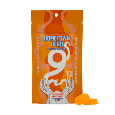 HomeTown Hero Delta 9 Select Spectrum Gummies Mango
