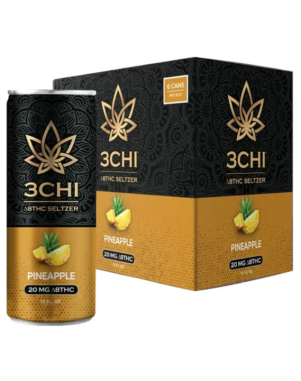 3 CHi Delta 8 THC Seltzer Pineapple