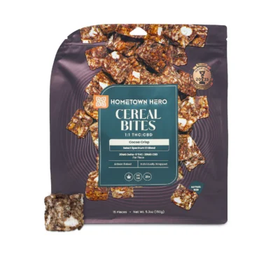 Home Town Hero Cocoa Crisp Cereal Bites - THC + CBD