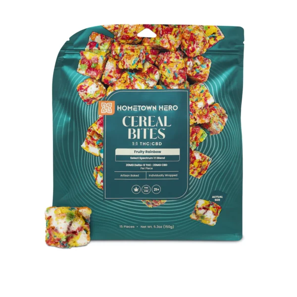 Hometown Hero Fruity Rainbow Cereal Bites - THC + CBD